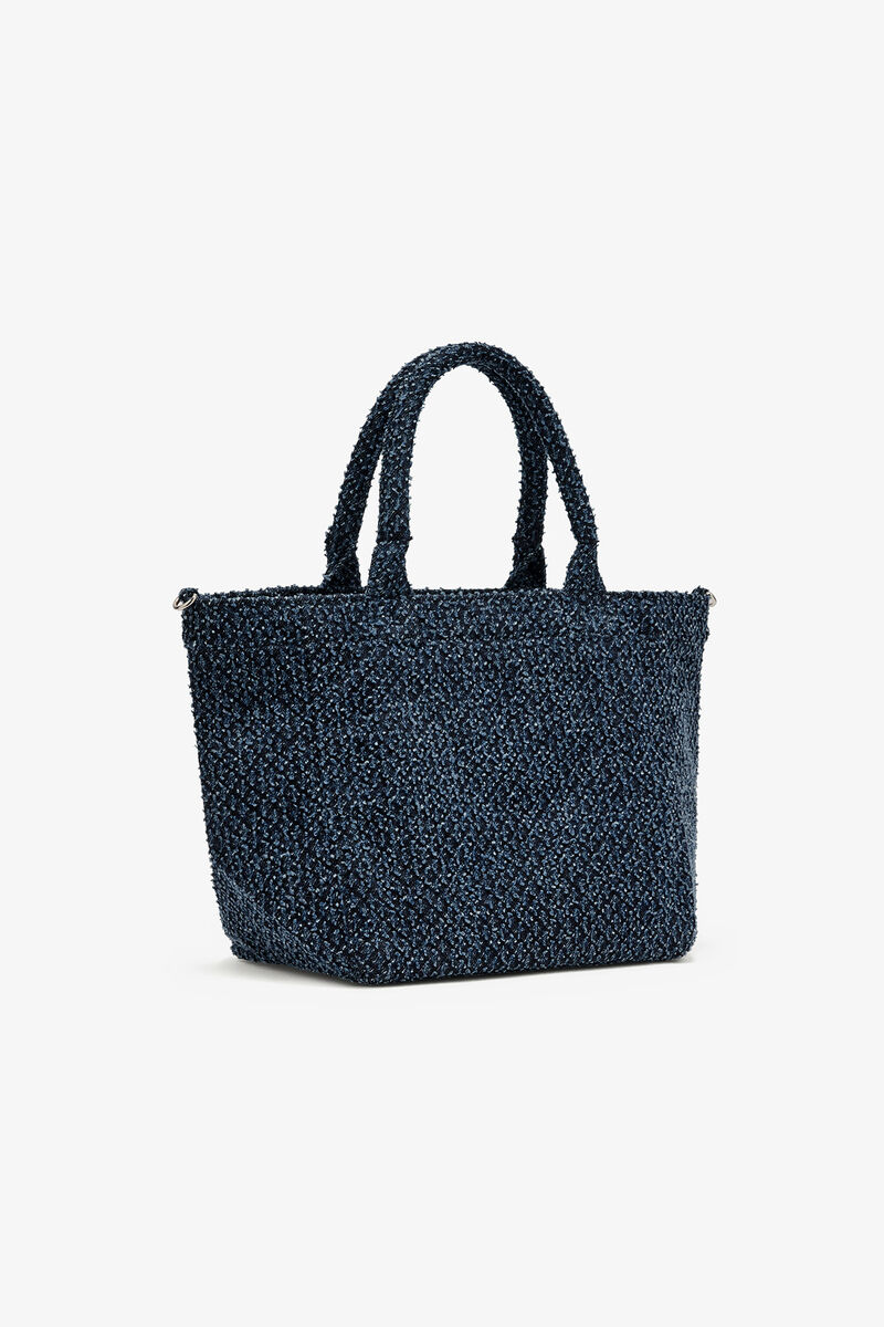 Tweed Denim Small Bear Tote