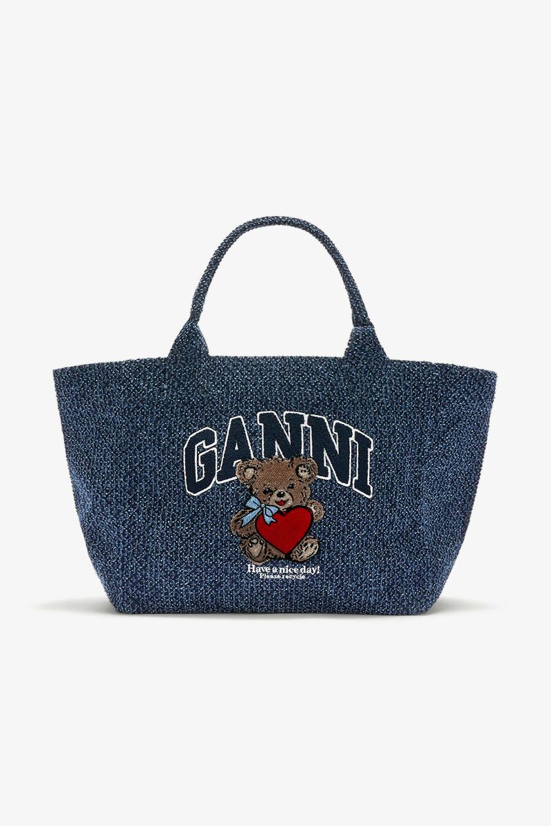 Denim Medium Bear Tote
