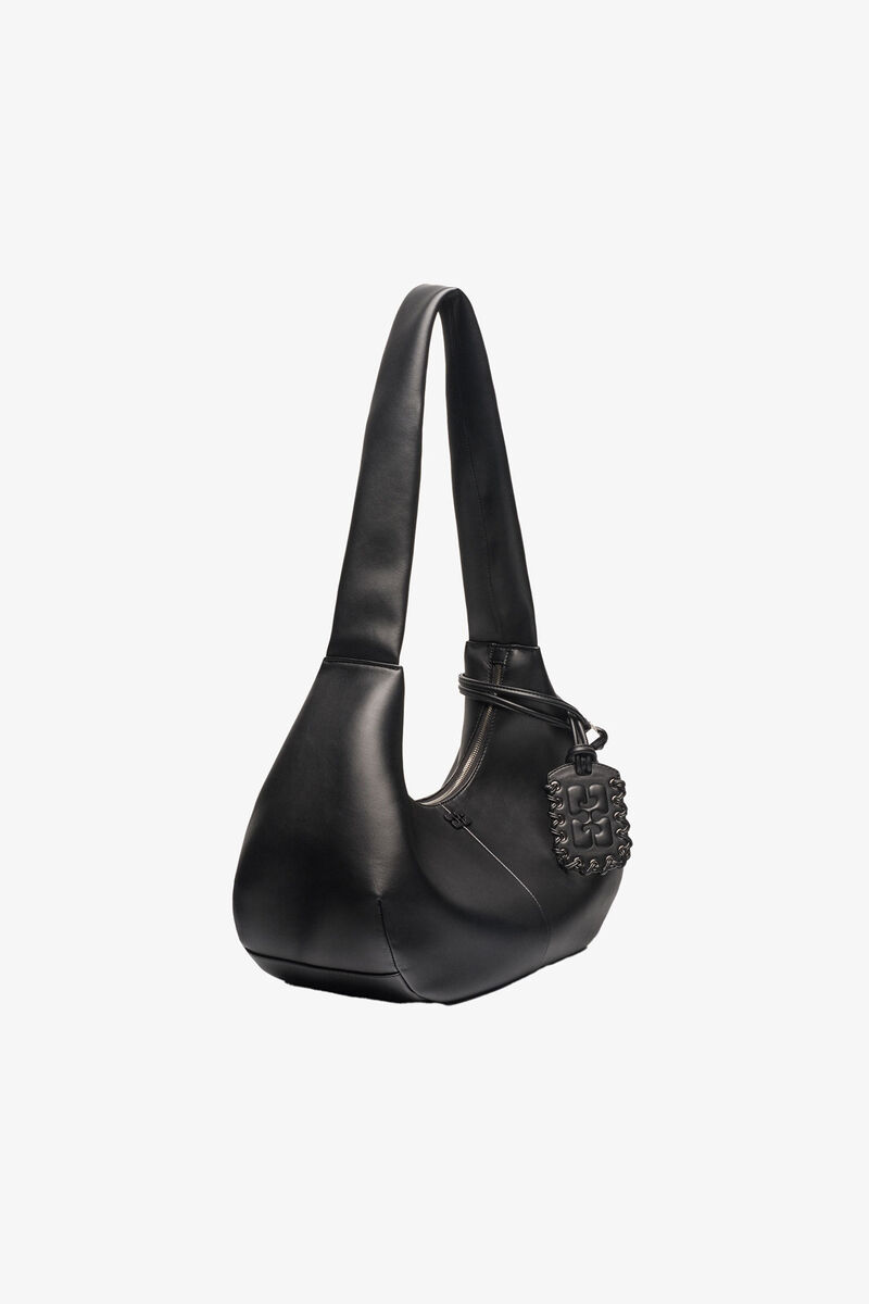 Svart medium hobo-ryggsäck