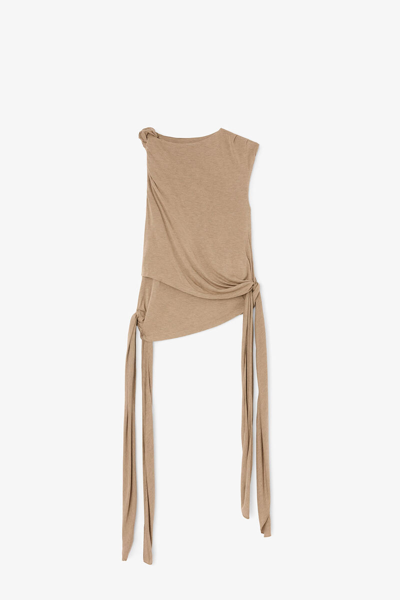 Top i beige jersey