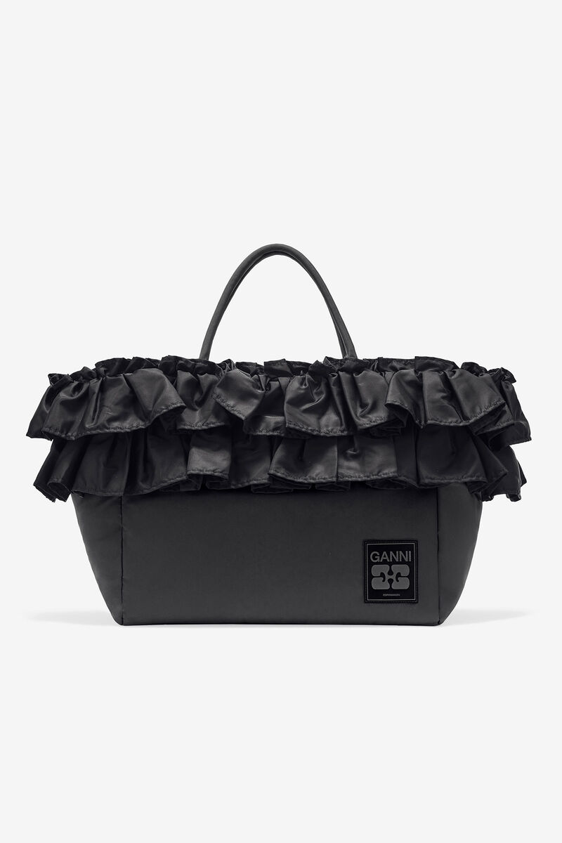 Svart XXL-ruffle-bärare