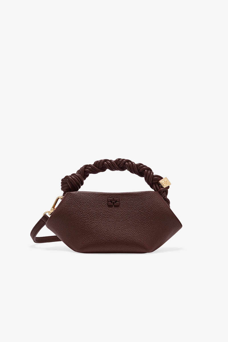 Brunt, kornig mini bou-taske