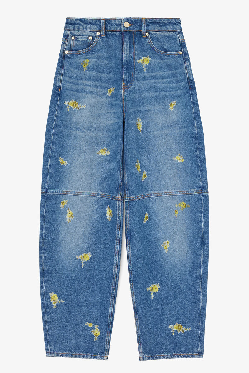 Stark jeans i tryckt denim
