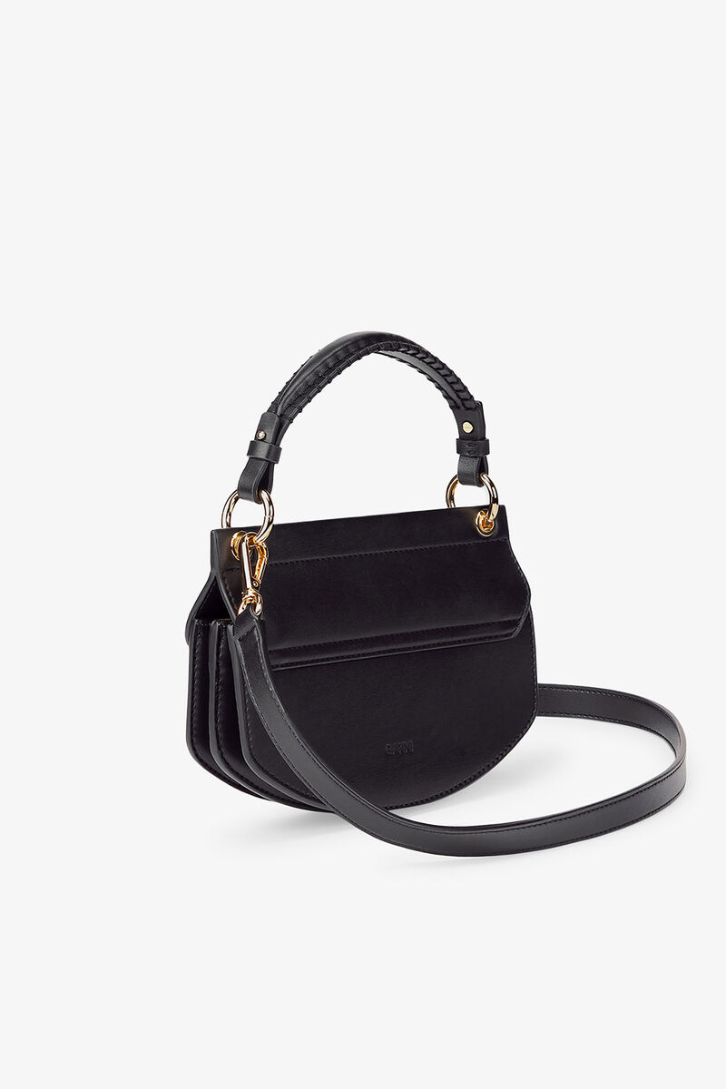 Svart mini top handtag GANNI-G-bag