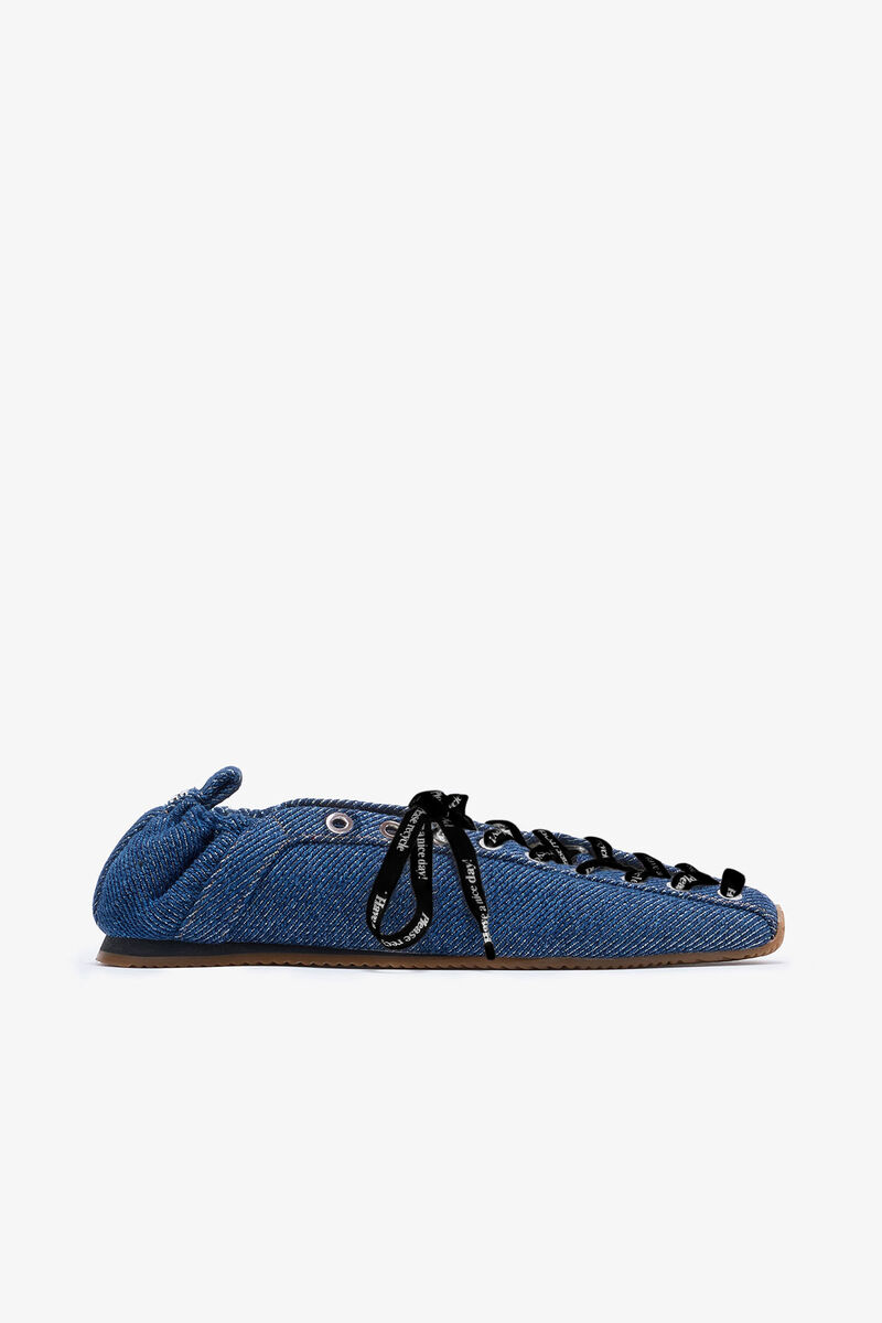 Sportig ballerina i denim