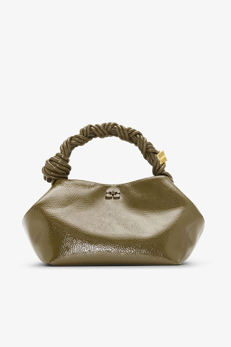 Olivegrön patent lit boubag