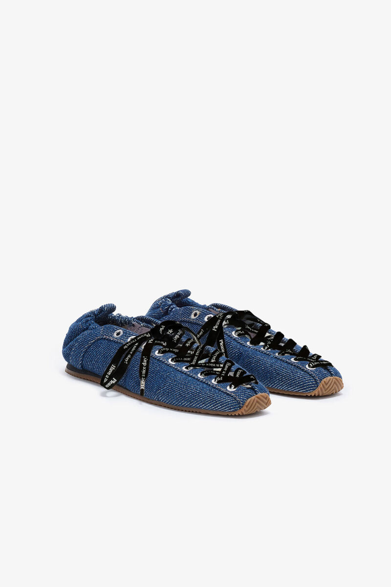 Sportig ballerina i denim