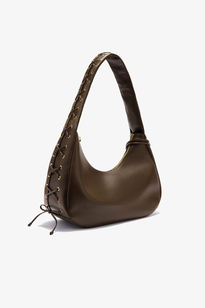 Grön medium länkade hobo-väska