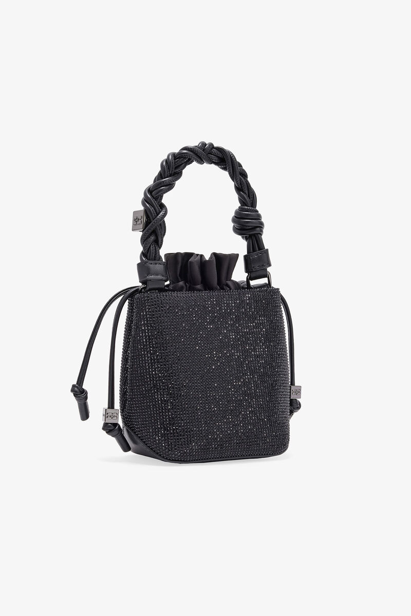 Svart mini bou bucketbag