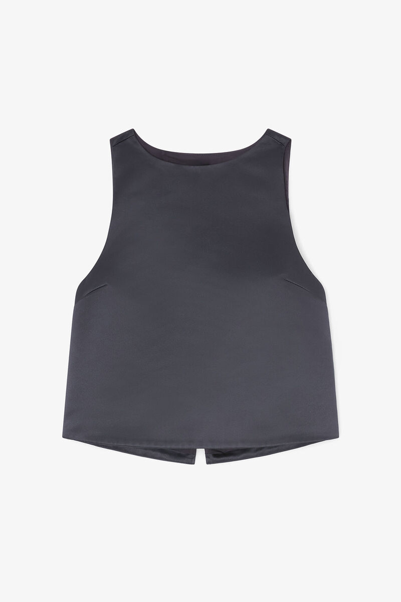 Top i svart satin