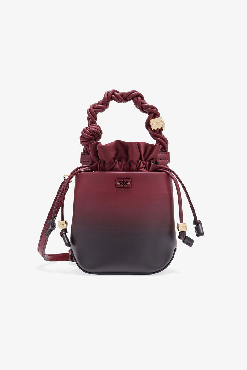 Röd gradient mini bou bucketbag