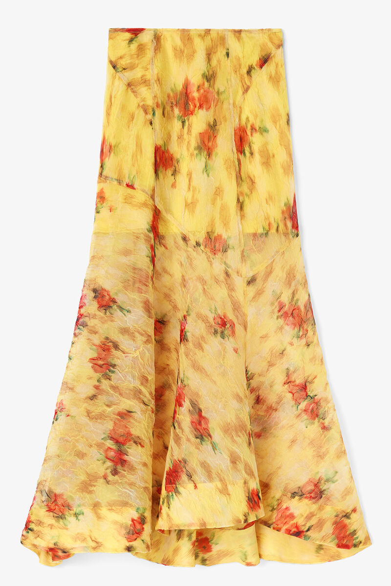 Skjorta i tryckt shibori-organza